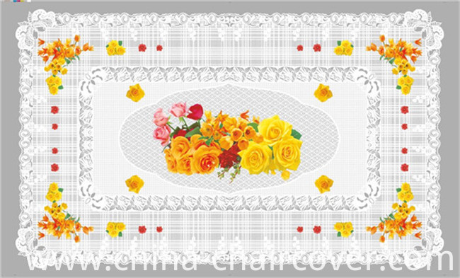 LFGB All in One Independent Design (TZ-0024) Printed Transparent Tablecloth 90*145cm